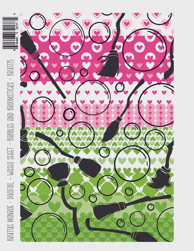 Bubbles &amp; Broomsticks | DuoFoil Washi Sheet