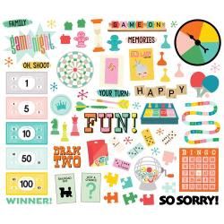 Simple Stories Bits &amp; Pieces Die Cuts 67/Pkg Game Night