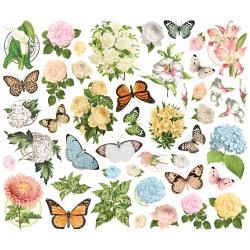 Simple Stories Floral Bits &amp; Pieces Die Cuts 46/Pkg Simple Vintage Junk Drawer