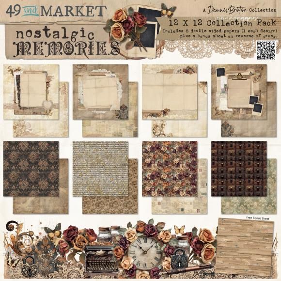49 And Market Collection Pack 12&quot;X12&quot; Nostalgic Memories