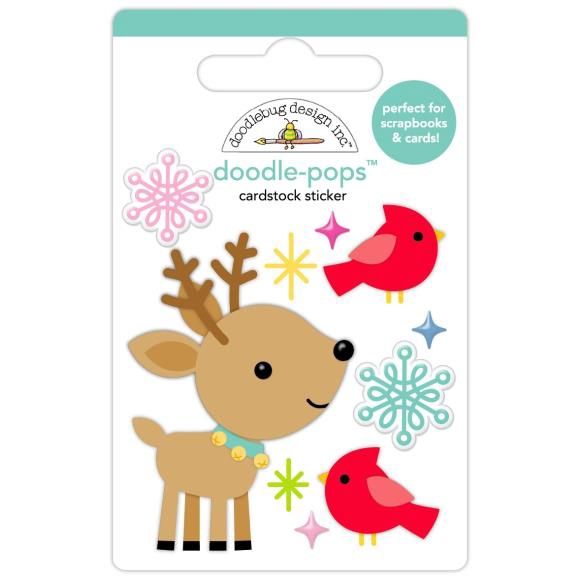 Doodlebug Doodle-Pops 3D Stickers Deer Friends