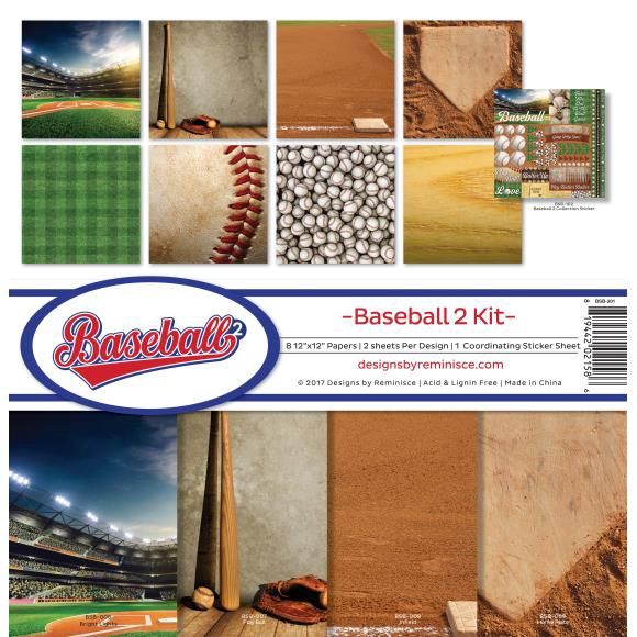 Reminisce Collection Kit 12&quot;X12&quot; Baseball 2