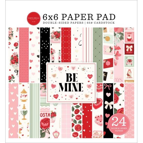Carta Bella Double-Sided Paper Pad 6&quot;X6&quot; Be Mine