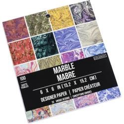 Colorbok Designer Paper 6"X6" Marble