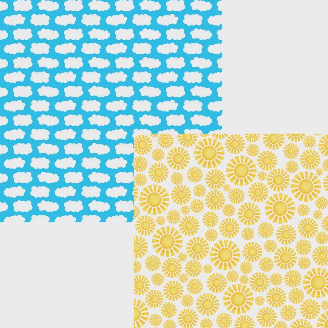 Bounce House Collection Blue Skies &amp; Sunshine 12 x 12 Double-Sided Scrapbook Paper
