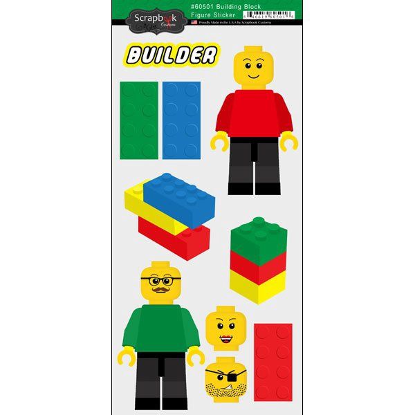 Building Block Figure 5x12 Sticker