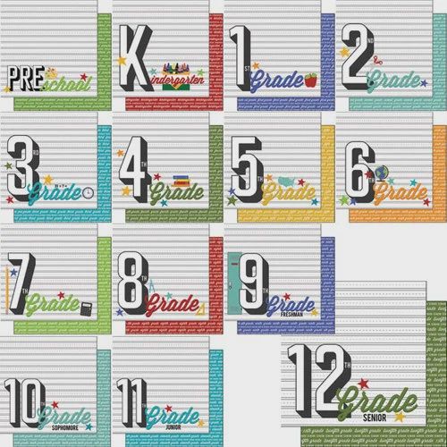 School Year 12x12 Double-Sided Paper Pack