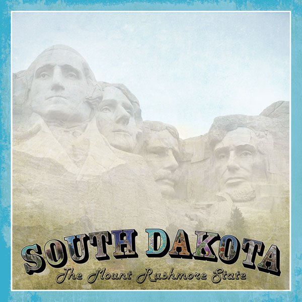 South Dakota Vintage 12x12 Single-Sided Paper