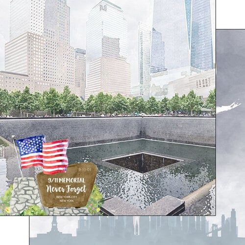 911 Memorial Never Forget 12 x 12 Double Sided Paper