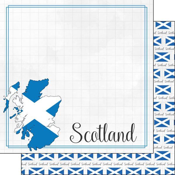 Scotland Adventure Border 12x12 Double-Sided Paper