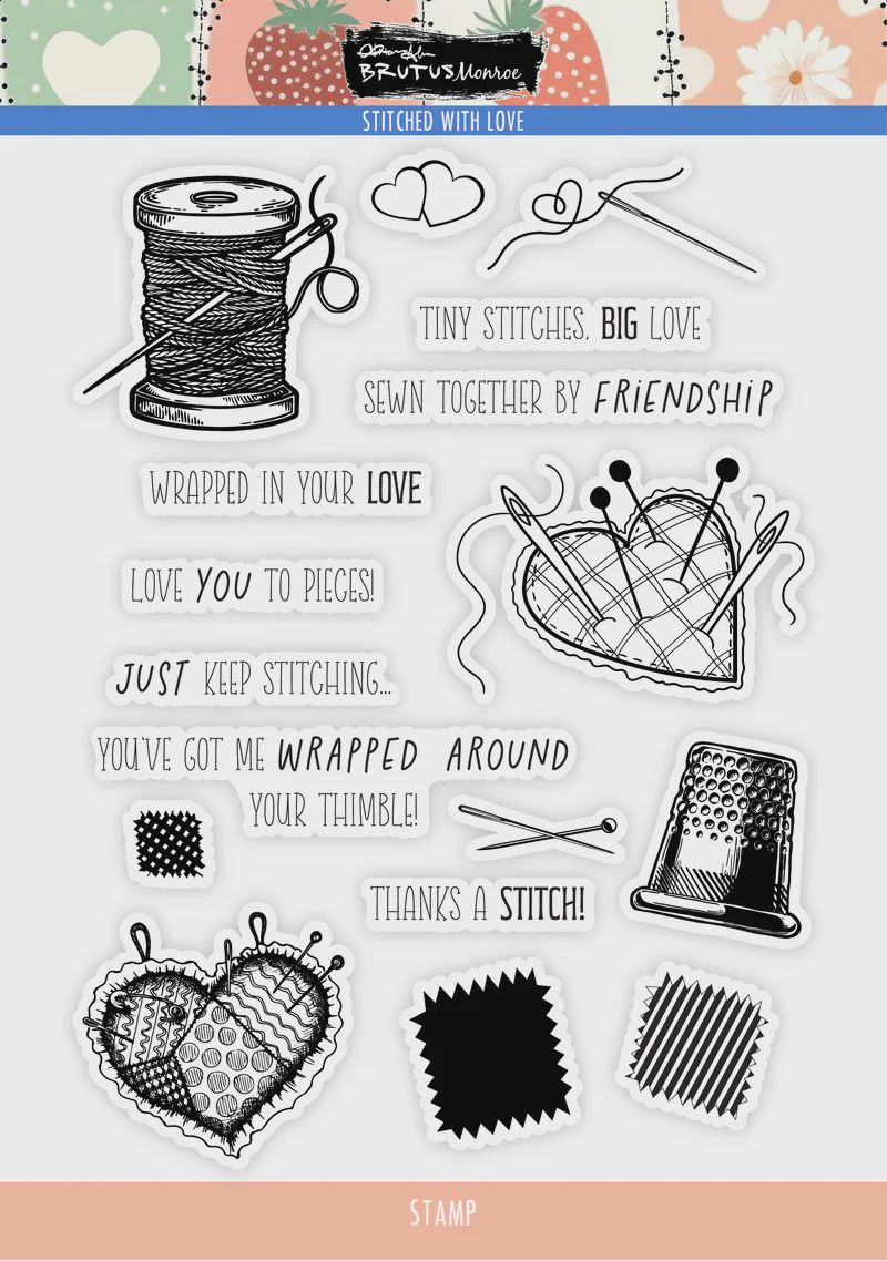 Stitched with Love | 6x8 Stamp Set