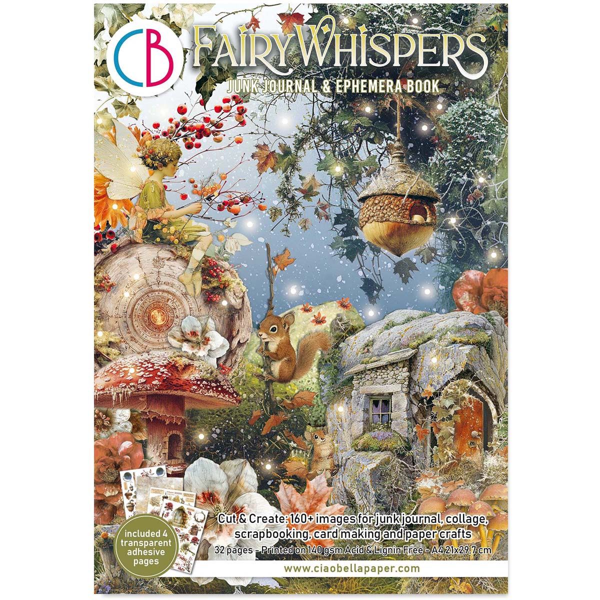 Fairy Whispers Junk Journal &amp; Ephemera Book A4 32/Pkg