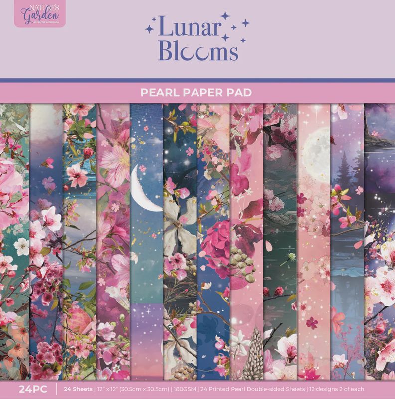 Natures Garden Lunar Blooms - 12”x12” Paper Pad