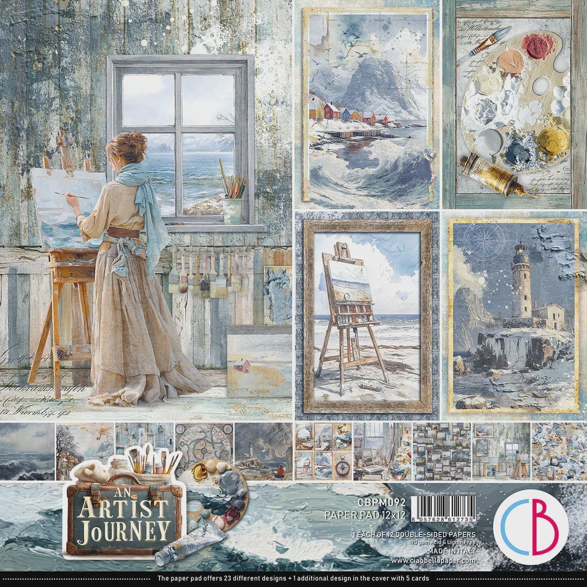 An Artist Journey Paper Pad 12"x12" 12/Pkg