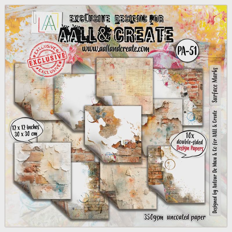 AALL and Create - 12x12 Design Paper - Surface Marks