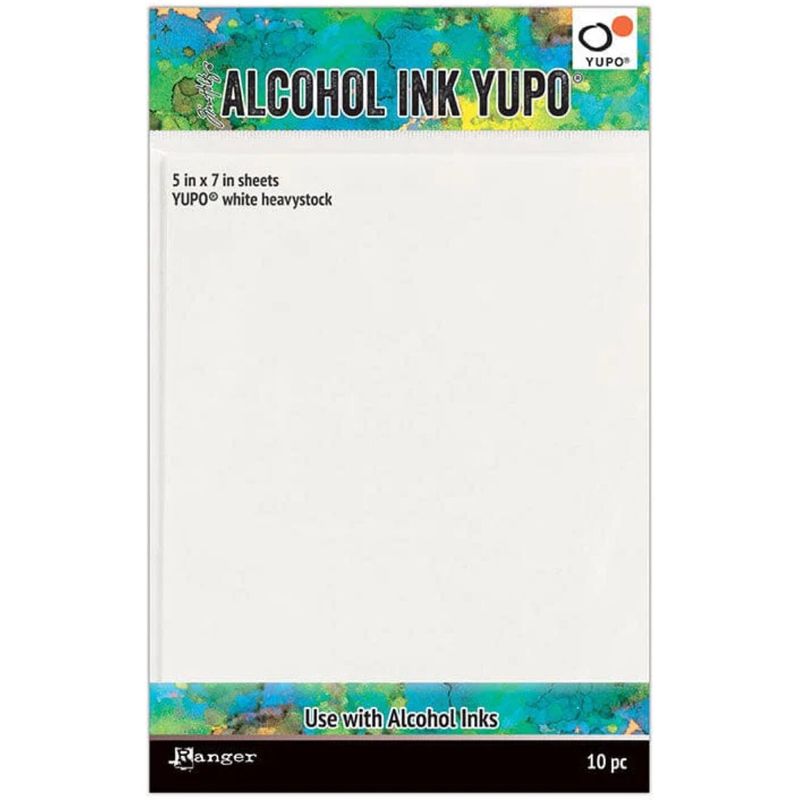 Ranger – Tim Holtz – Alcohol Ink – YUPO – White Heavystock Sheets (5″ x 7″)