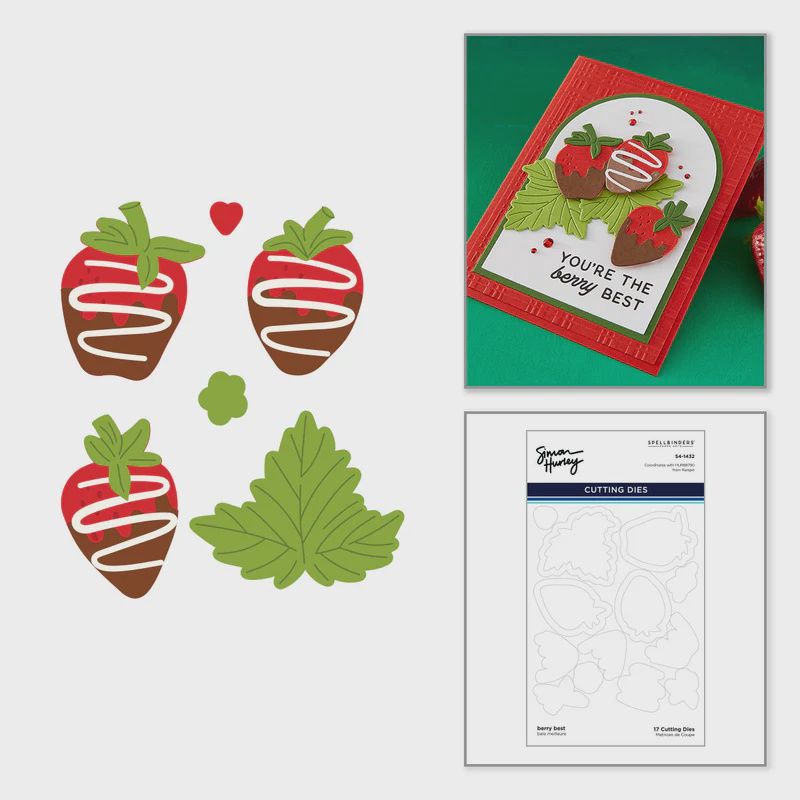 Berry Best Etched Dies for Coordinating Stamp Set By Simon Hurley