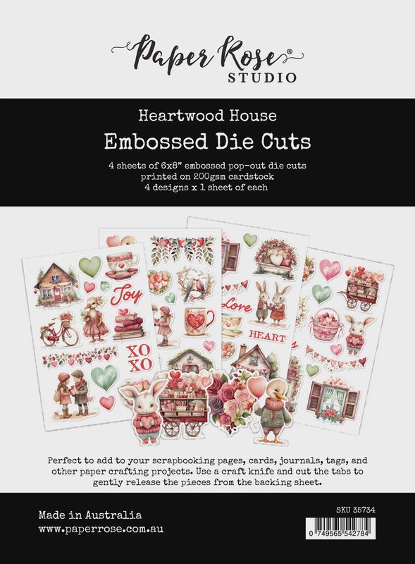 Heartwood House 6x8" Embossed Die Cuts