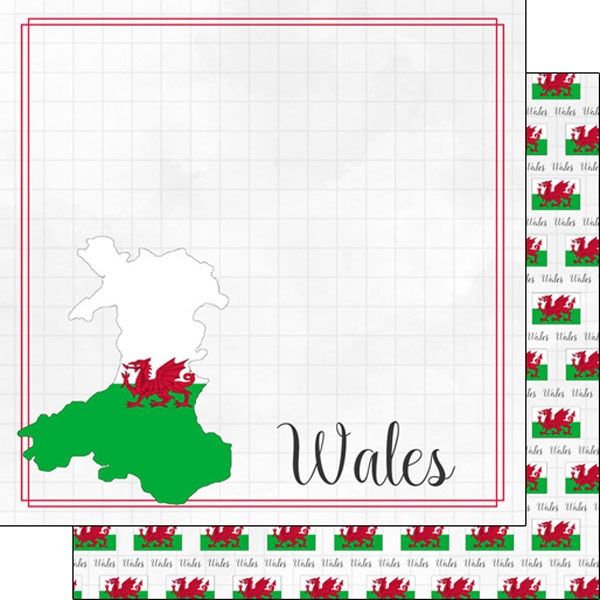 Wales Adventure Border Paper 12x12