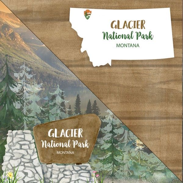 Glacier National Park Watercolor Paper 12x12