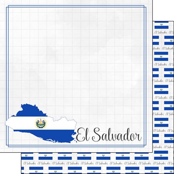 El Salvador Adventure Border Paper 12x12
