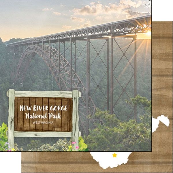 New River Gorge National Park Watercolor Paper 12x12