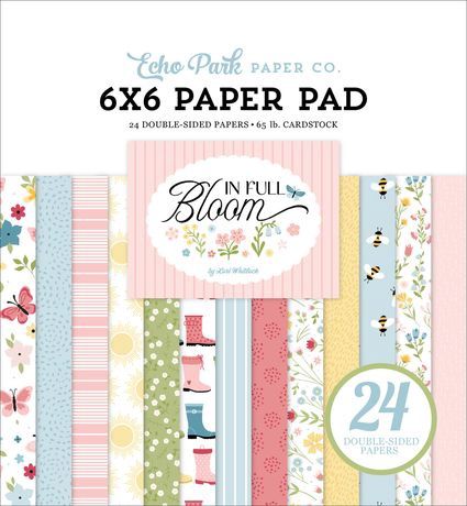 Echo Park Double-Sided Paper Pad 6"X6" In Full Bloom