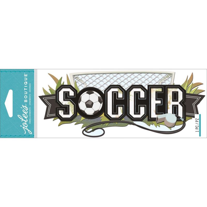Jolee's Boutique Title Waves Dimensional Stickers Soccer