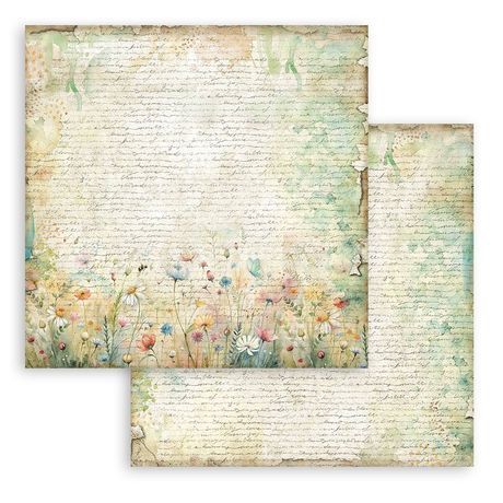 Stamperia Daisy Art Double-Sided Cardstock 12"x12" Handmade Letter with Flowers