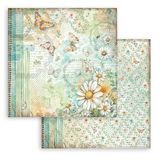 Stamperia Daisy Art Double-Sided Cardstock 12"x12" Butterfly and Daisy