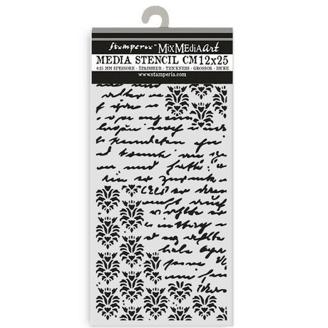 Secret Diary Seal And Writings Stamperia Stencil 4.72"X9.84"
