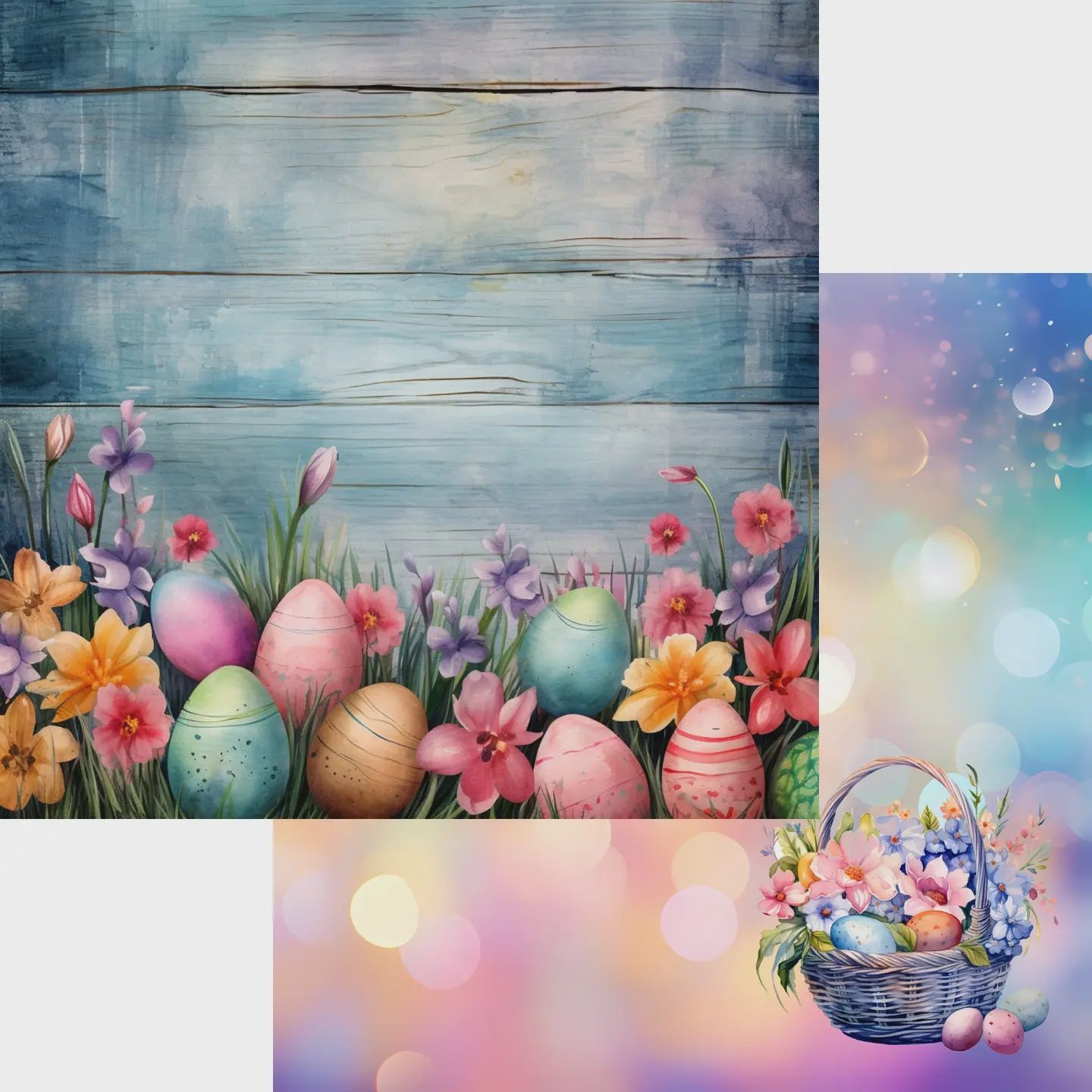 Easter Collection My Easter Basket 12 X 12 Double-Sided Scrapbook Paper