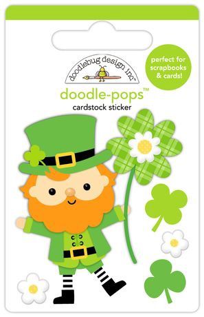 Doodlebug Lucky Me Doodle-Pops 3D Stickers Lucky Leprechaun