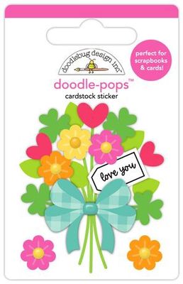 Doodlebug Lucky Me Doodle-Pops 3D Stickers Love You