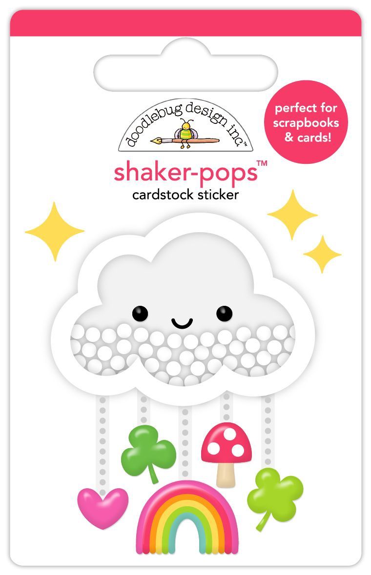 Doodlebug Lucky Me Shaker-Pops 3D Stickers Lucky Charm