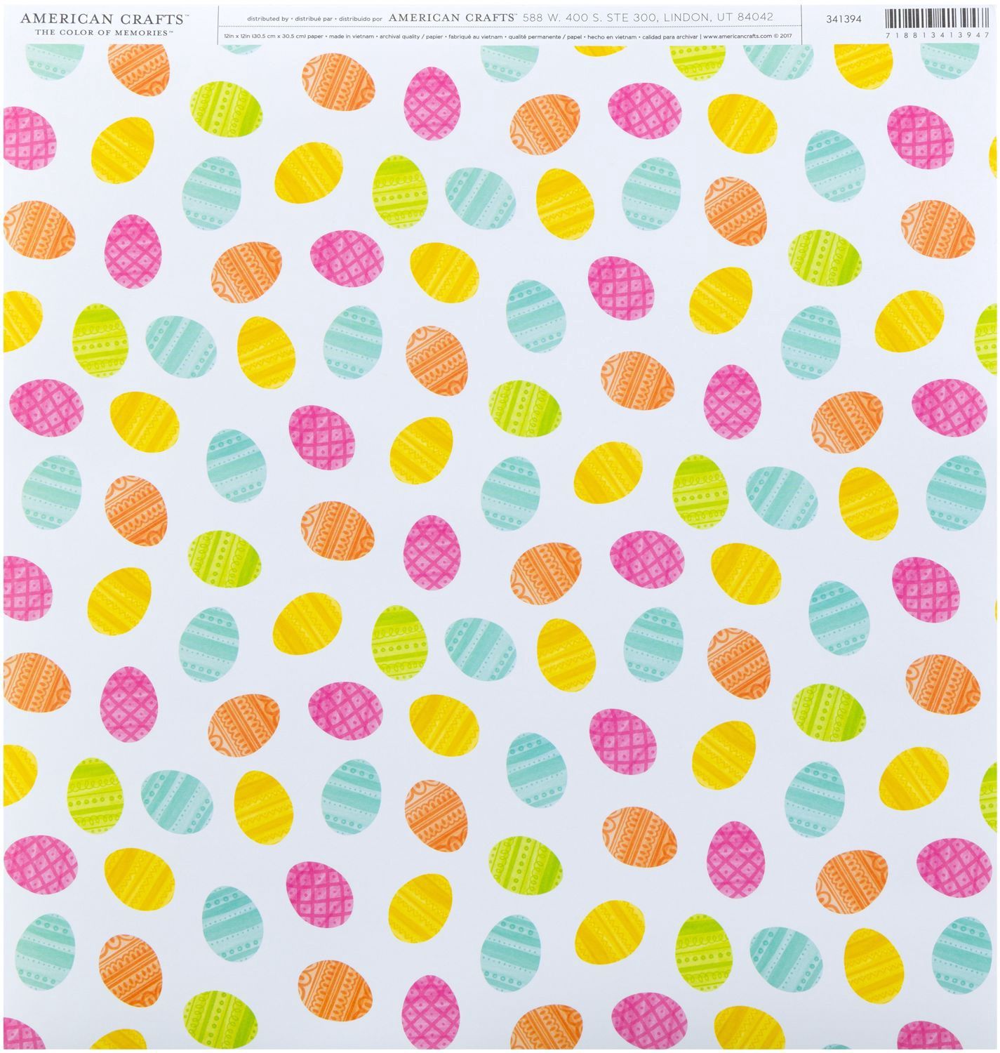 Chummy Bunny Easter Single-Sided Cardstock 12"X12"