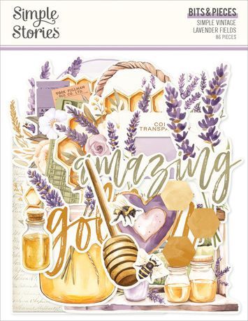Simple Stories Bits &amp; Pieces Die Cuts Lavender Fields