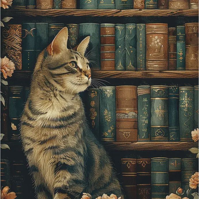 Lined Journal - Cats &amp; Books