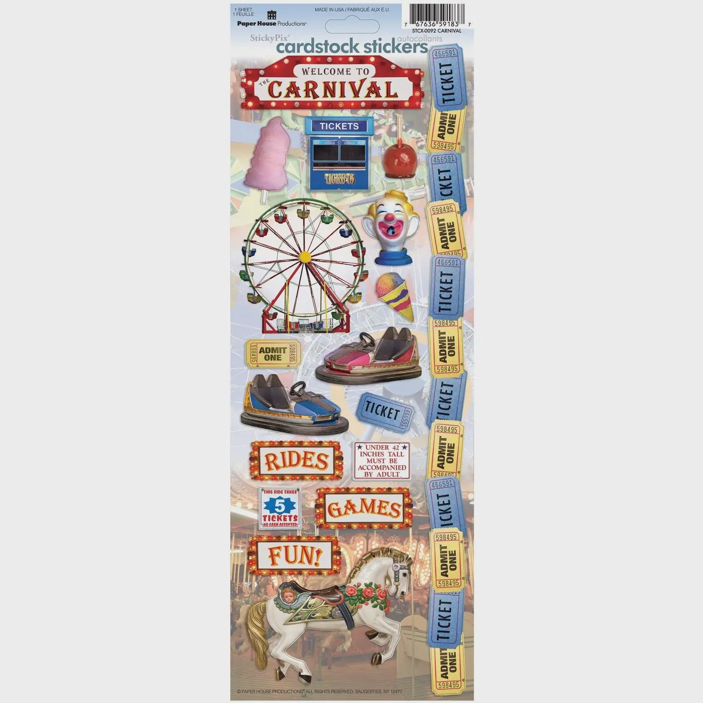 Carnival Cardstock Sticker