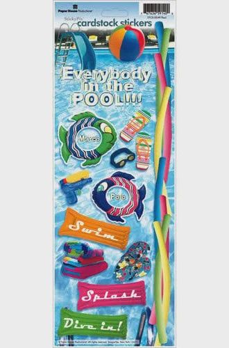 Pool Party Cardstock Stickers