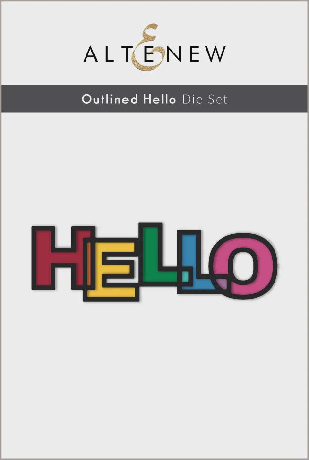 Outlined Hello Die Set
