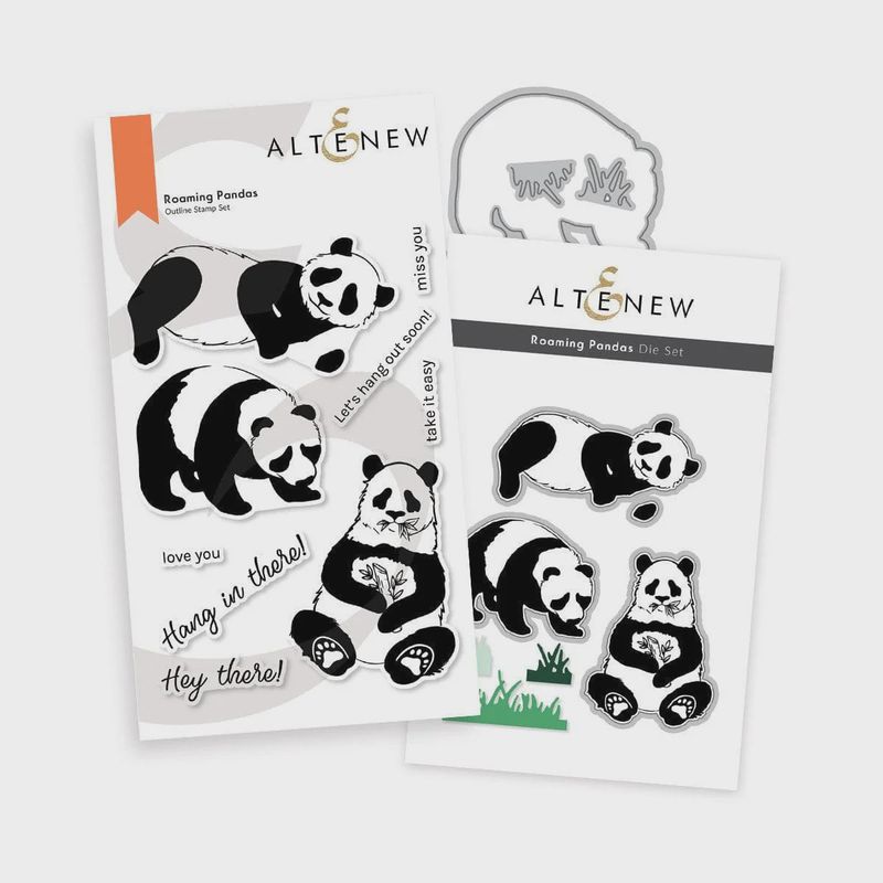 Roaming Pandas Stamp &amp; Die Set