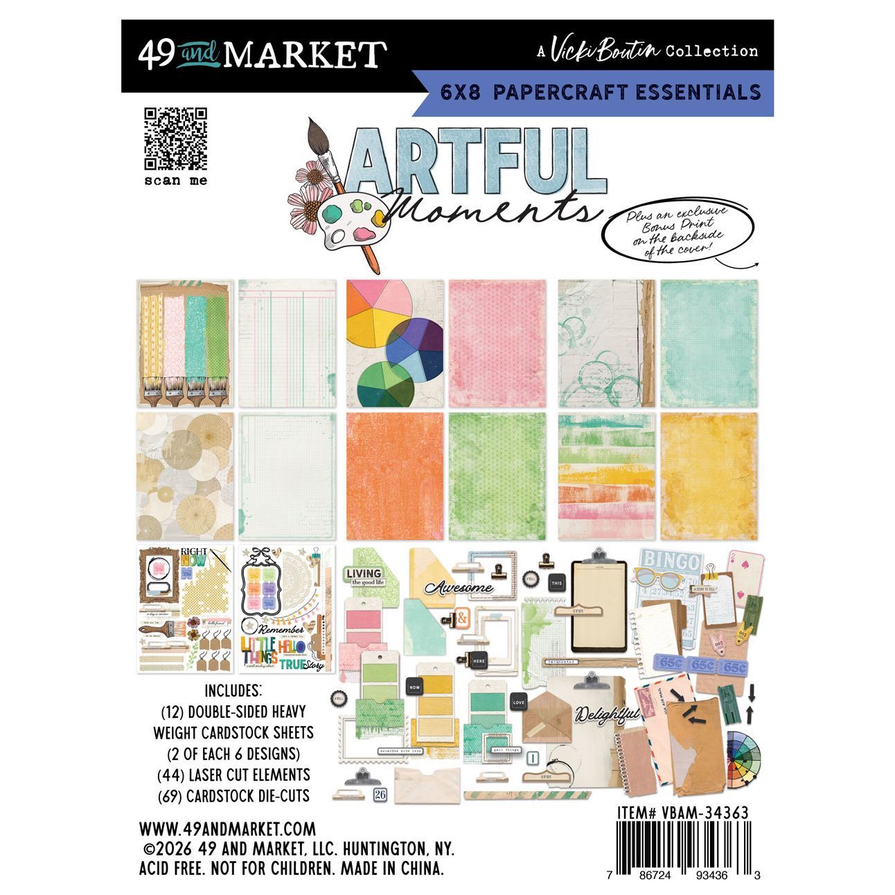 49 And Market Artful Moments Collection Pack 6"X8" Papercraft Essentials