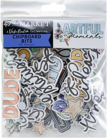 49 And Market Artful Moments Chipboard Set