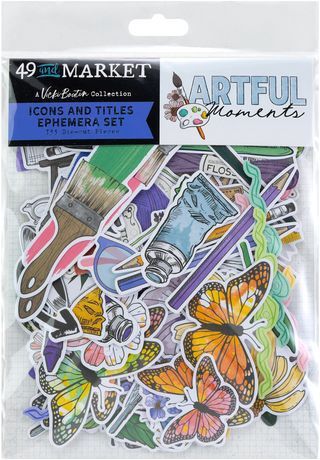49 And Market Artful Moments Icons and Titles Ephemera Set
