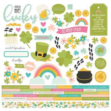 St Patrick's Day Cardstock Stickers