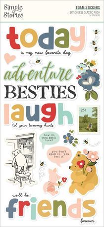 Sa y Cheese Classic Pooh Foam Stickers