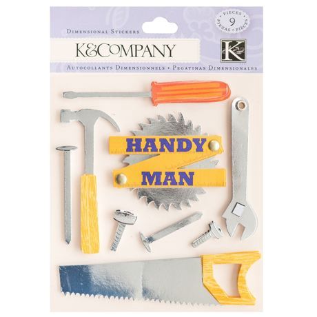 K&amp;Company Dimensional Stickers Handy Man