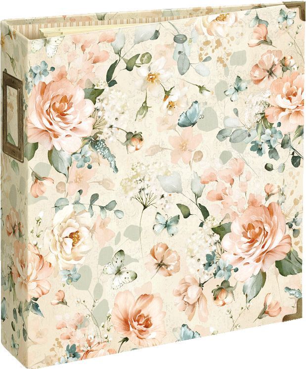 Vintage Rose Binder Album With Pocket Pages