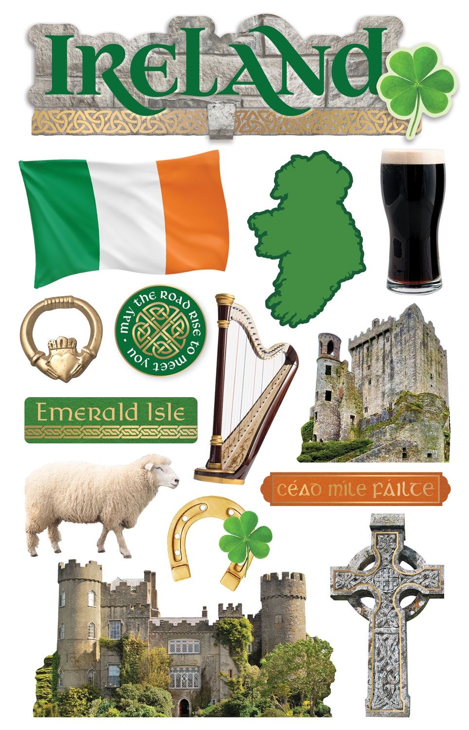 Ireland 3D Stickers